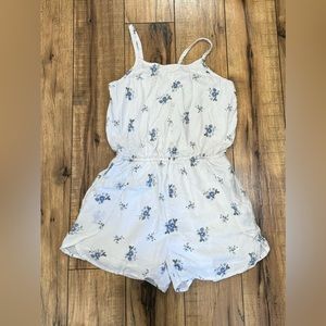 White Floral Romper Abercrombie & Fitch Kids Size 13/14